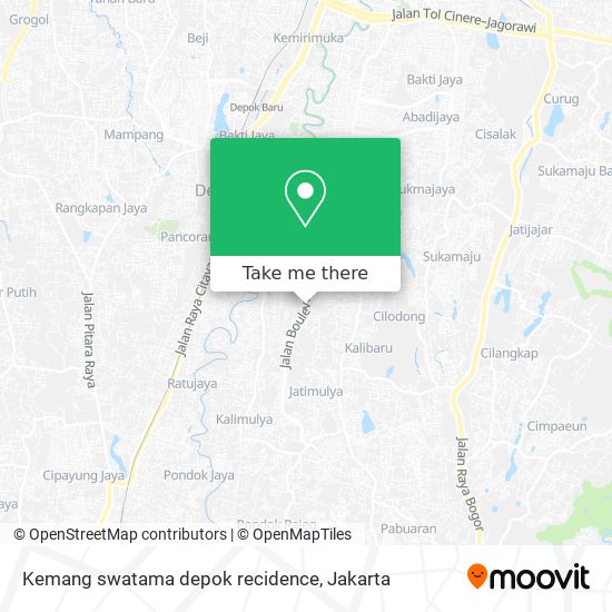 Kemang swatama depok recidence map