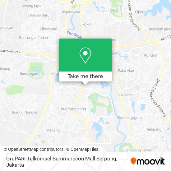 GraPARI Telkomsel Summarecon Mall Serpong map