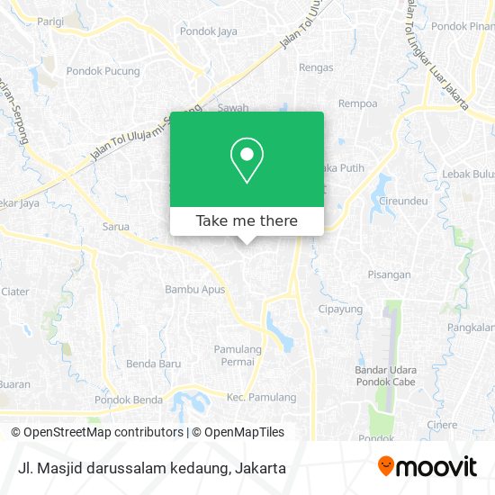 Jl. Masjid darussalam kedaung map