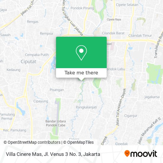 Villa Cinere Mas, Jl. Venus 3 No. 3 map