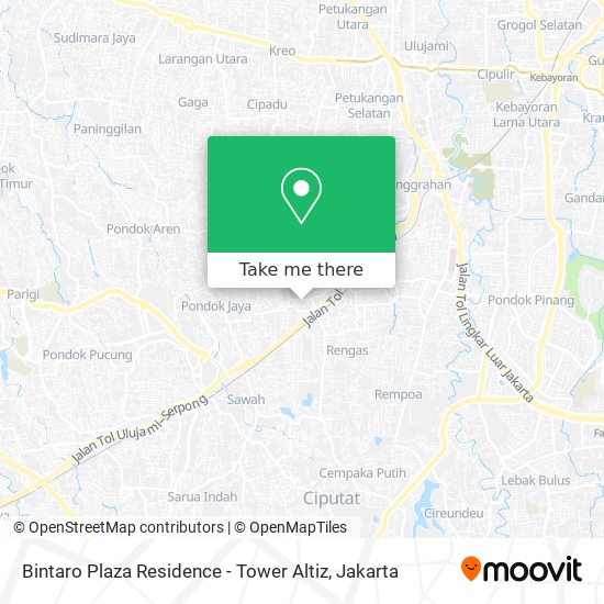 Bintaro Plaza Residence - Tower Altiz map