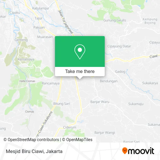 Mesjid Biru Ciawi map