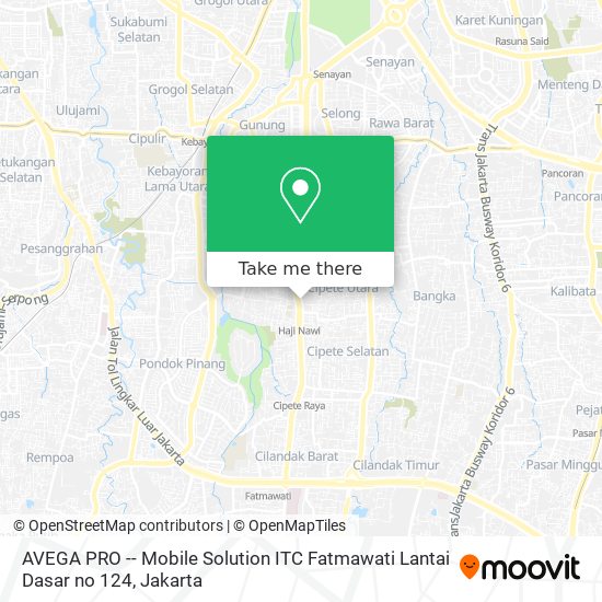 AVEGA PRO -- Mobile Solution ITC Fatmawati Lantai Dasar no 124 map