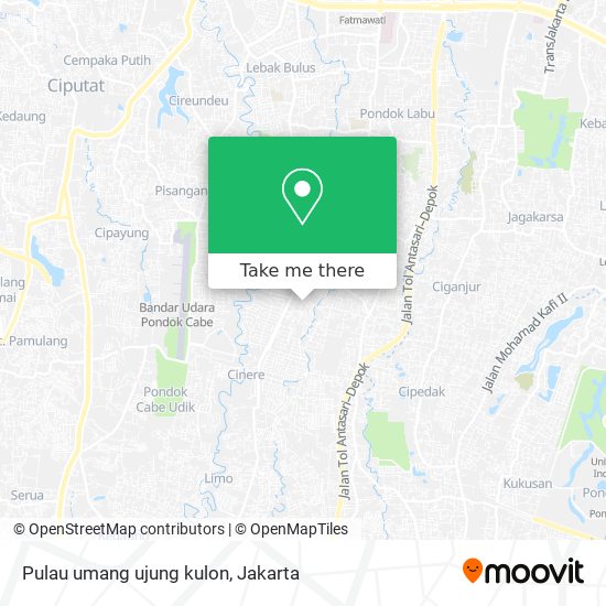 Pulau  umang ujung kulon map
