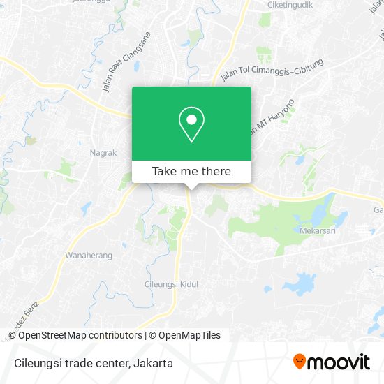 Cileungsi trade center map