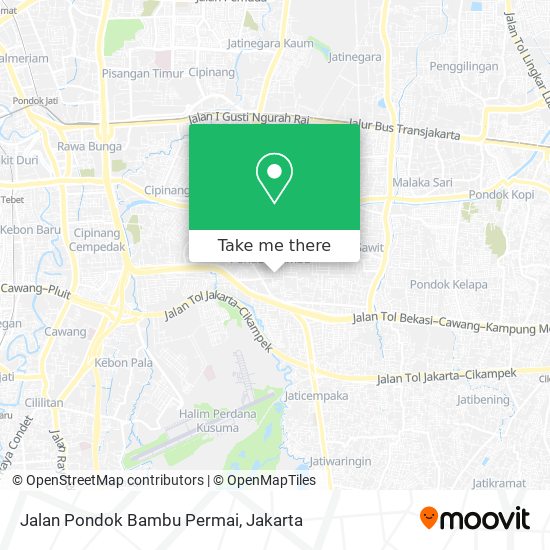 Jalan Pondok Bambu Permai map