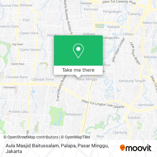 Aula Masjid Baitussalam, Palapa, Pasar Minggu map