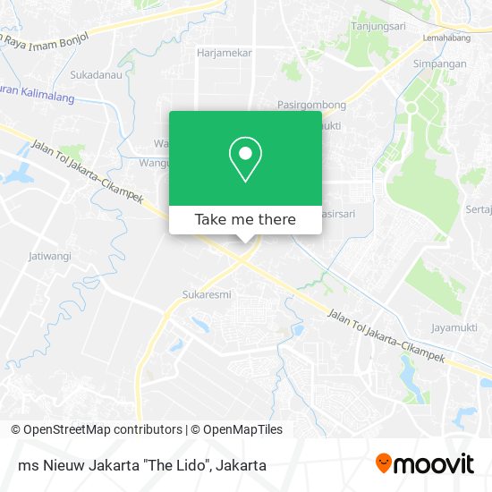 ms Nieuw Jakarta "The Lido" map