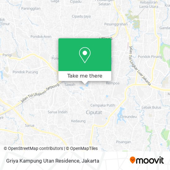 Griya Kampung Utan Residence map