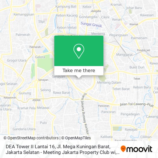 DEA Tower II Lantai 16, Jl. Mega Kuningan Barat, Jakarta Selatan - Meeting Jakarta Property Club wi map