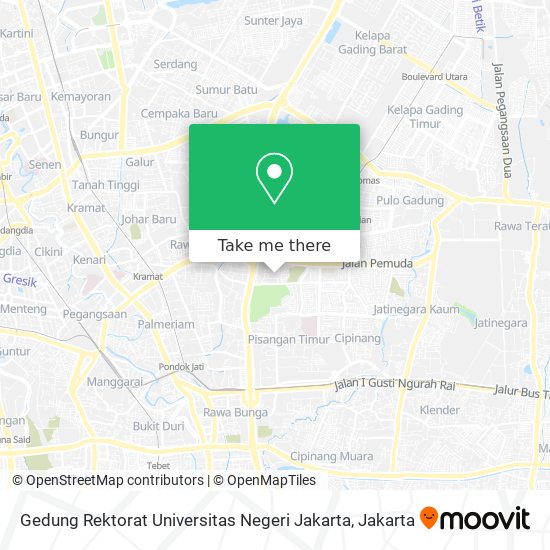 Gedung Rektorat Universitas Negeri Jakarta map