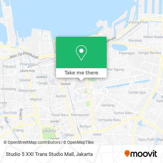 Studio 5 XXI Trans Studio Mall map