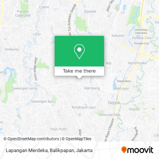 Lapangan Merdeka, Balikpapan map