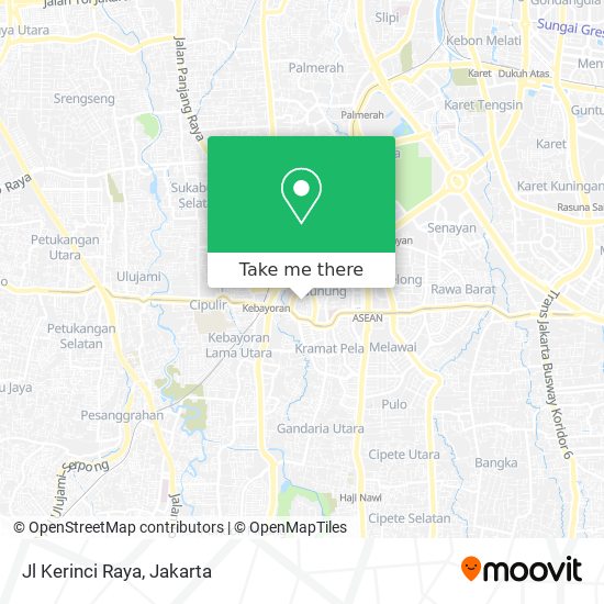 Jl Kerinci Raya map