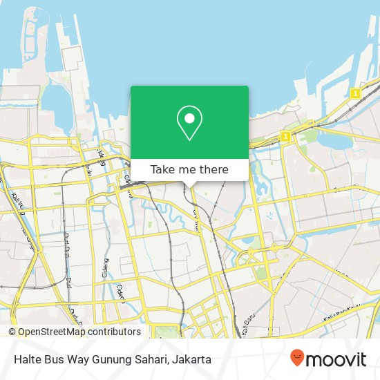 Halte Bus Way Gunung Sahari map