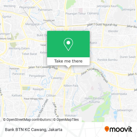 Bank BTN KC Cawang map