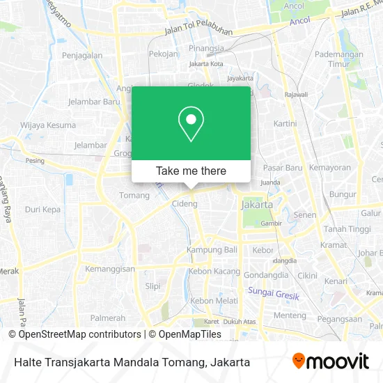 Halte Transjakarta Mandala Tomang map