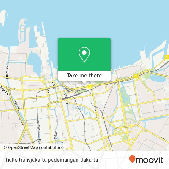 halte transjakarta pademangan map