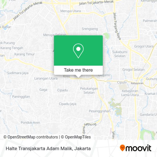 Halte Transjakarta Adam Malik map