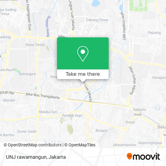 UNJ rawamangun map