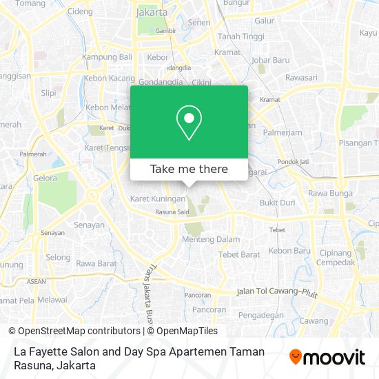 La Fayette Salon and Day Spa Apartemen Taman Rasuna map