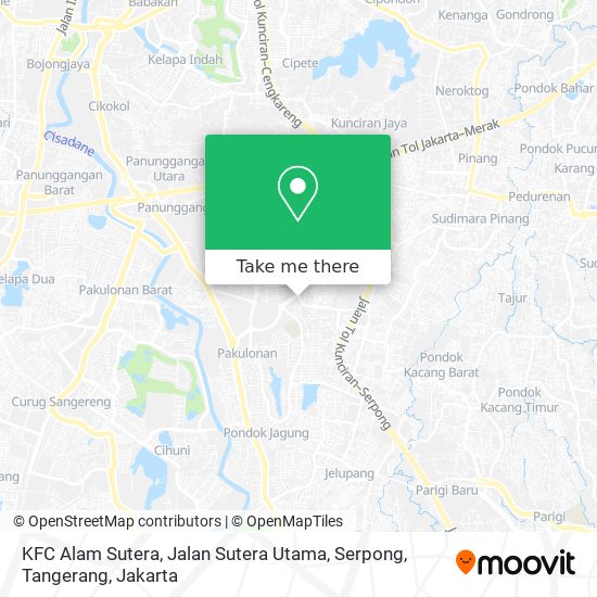 KFC Alam Sutera, Jalan Sutera Utama, Serpong, Tangerang map