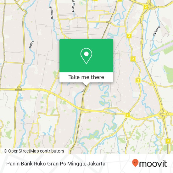 Panin Bank Ruko Gran Ps Minggu map