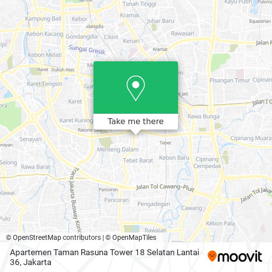 Apartemen Taman Rasuna Tower 18 Selatan Lantai 36 map