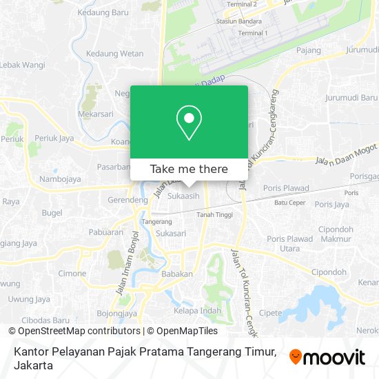 Kantor Pelayanan Pajak Pratama Tangerang Timur map