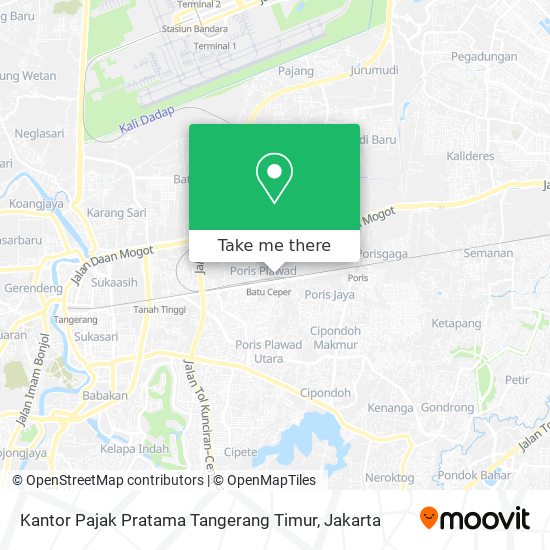 Kantor Pajak Pratama Tangerang Timur map