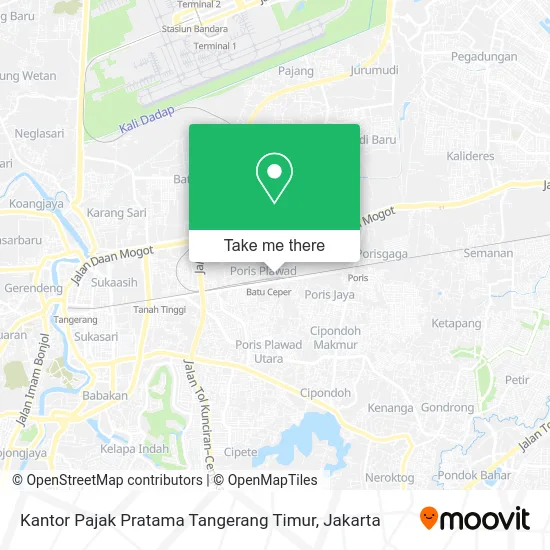Kantor Pajak Pratama Tangerang Timur map