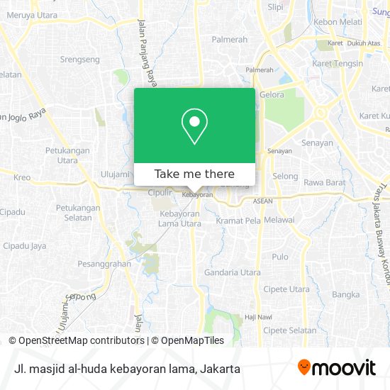 Jl. masjid al-huda kebayoran lama map