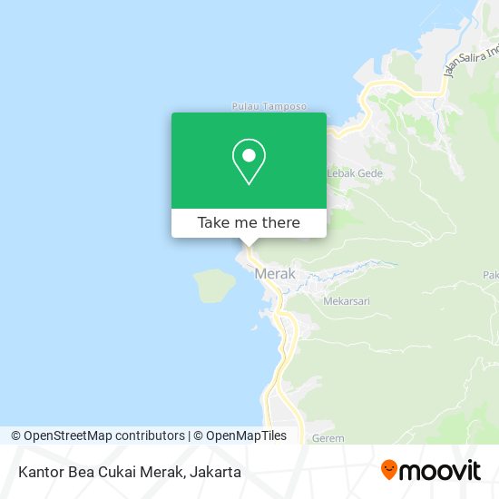 Kantor Bea Cukai Merak map