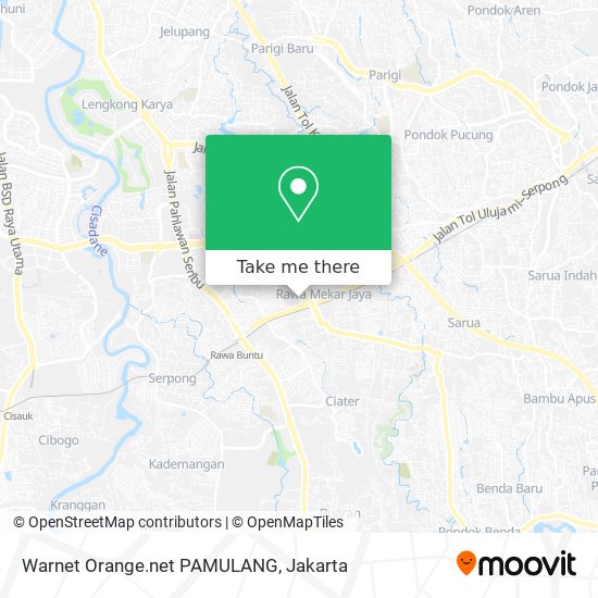 Warnet Orange.net PAMULANG map