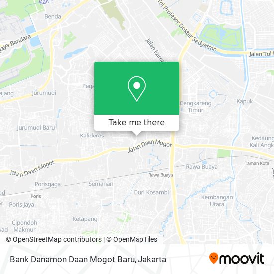 Bank Danamon Daan Mogot Baru map