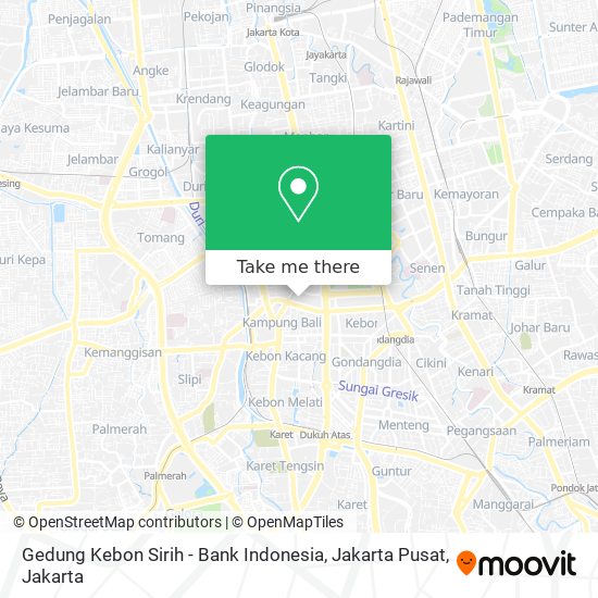 Gedung Kebon Sirih - Bank Indonesia, Jakarta Pusat map
