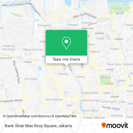 Bank Sinar Mas Roxy Square map