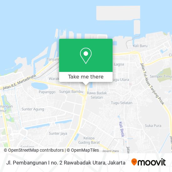 Jl. Pembangunan I no. 2 Rawabadak Utara map