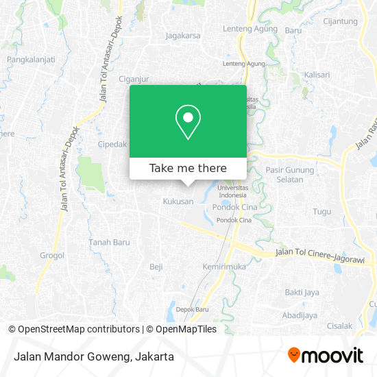 Jalan Mandor Goweng map