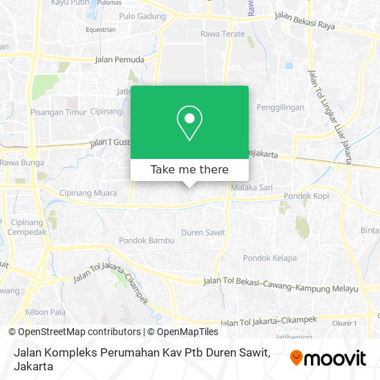 Jalan Kompleks Perumahan Kav Ptb Duren Sawit map