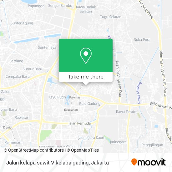 Jalan kelapa sawit V kelapa gading map