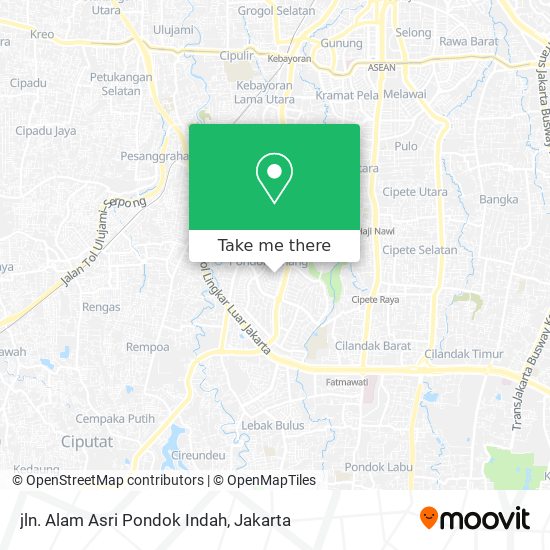 jln. Alam Asri Pondok Indah map