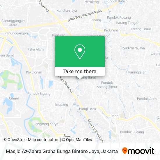 Masjid Az-Zahra Graha Bunga Bintaro Jaya map