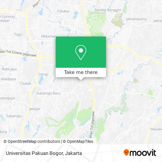 Universitas Pakuan Bogor map