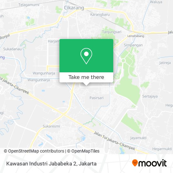 Kawasan Industri Jababeka 2 map