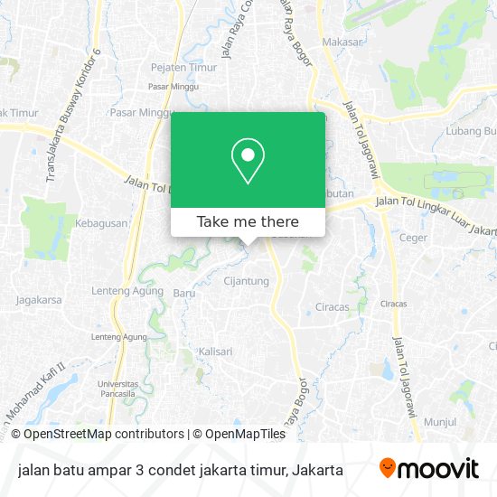 jalan batu ampar 3 condet jakarta timur map