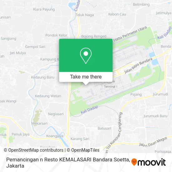 Pemancingan n Resto KEMALASARI Bandara Soetta map