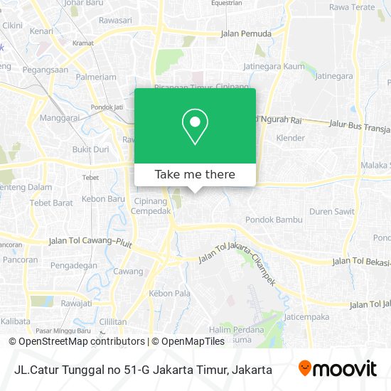 JL.Catur Tunggal no 51-G Jakarta Timur map