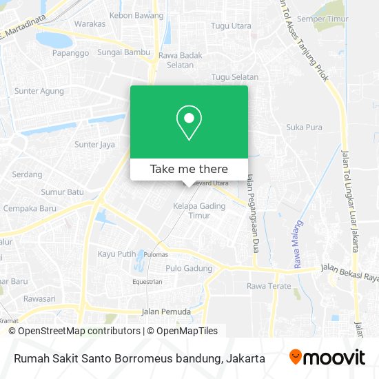 Rumah Sakit Santo Borromeus bandung map