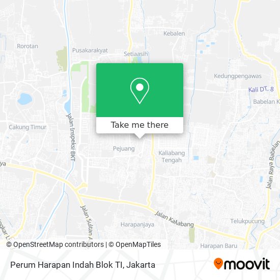 Perum Harapan Indah Blok TI map